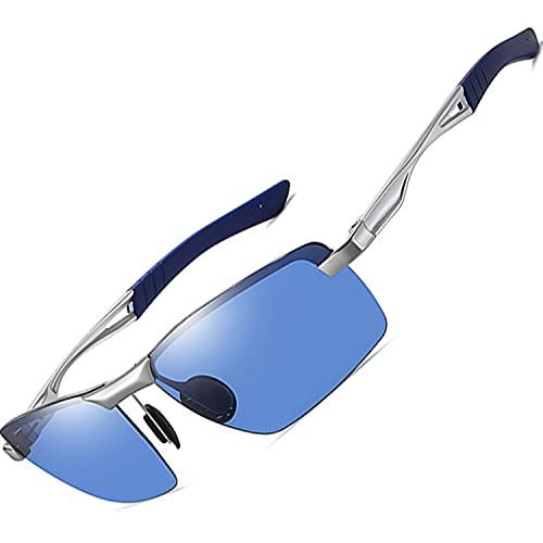 Óculos de Sol Masculinos Polarizados ,Joopin Óculos Esportivos Homems Femininos Estilo de Pesca, Dirigindo , Ciclismo, Beisebol , UV400 Proteção (Azul)
