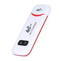 Moniss Modem USB 4G LTE Roteador 4G Hotspot WiFi móvel com slot para cartão SIM 150 Mbps DL 50 Mbps UL máximo 10 dispositivos vermelho, versão da UE