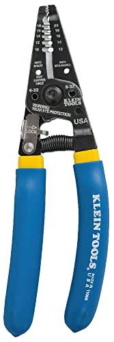 Klein Tools - 11055KLE 11055 Wire Cutter and Wire Stripper, Stranded Wire Cutter, Solid Wire Cutter, Cuts Copper Wire Blue/Yellow