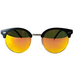 Óculos de sol Caribe Clubmaster Redondo Lente com Proteção UV400 Unissex Vazcon