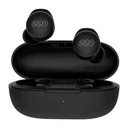Fone de Ouvido Bluetooth sem Fio QCY T17 Intra-Auricular com Estojo de Carregamento Wireless - Preto
