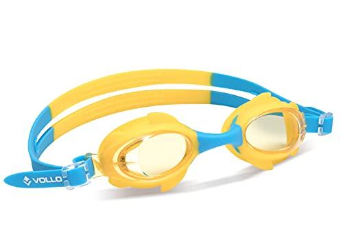 Óculos de Natação Shark Fin Azul e Amarelo Vollo Sports