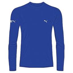 Camiseta Puma Manga Longa com Proteção UV 50+ Poliamida Masculina | Azul Royal | P