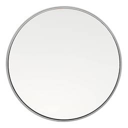 Lurrose 20X Espelho de Aumento Espelho de Maquiagem Com Ventosas Redondo Material Espelho para Banheiro Vaidade Do Quarto (Prata)