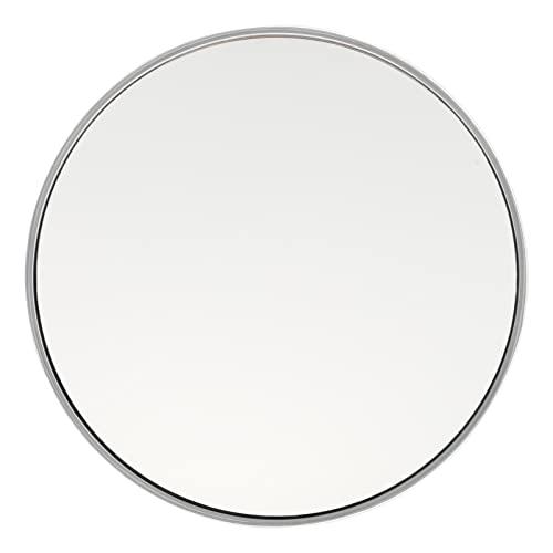 Lurrose 20X Espelho de Aumento Espelho de Maquiagem Com Ventosas Redondo Material Espelho para Banheiro Vaidade Do Quarto (Prata)