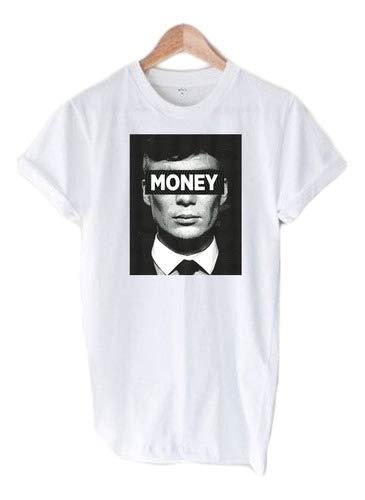 Camiseta T-shirt Camisa Peaky Blinders Money Business Shelby Branca - G