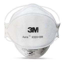 Máscara 3M Aura 9320 +Br Respirador Sem Válvula - 3M Lacrado - Embalado Individualmente cada Máscara - SOS Mascaras - FBA (15)