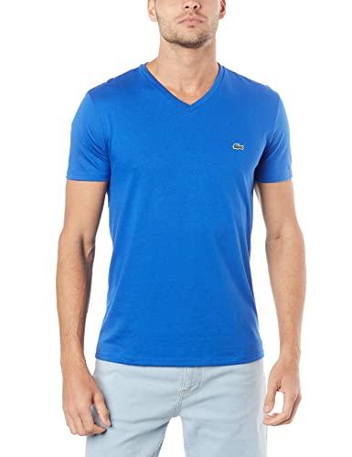 Lacoste, Regular Fit-V, Camiseta, Masculino, Azul, GG
