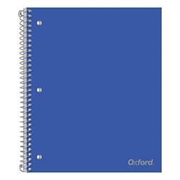 Oxford Caderno de poliéster de 1 matéria, 21,5 cm x 28 cm, pauta universitária, 100 folhas, bolso de armazenamento de poliéster (10590)