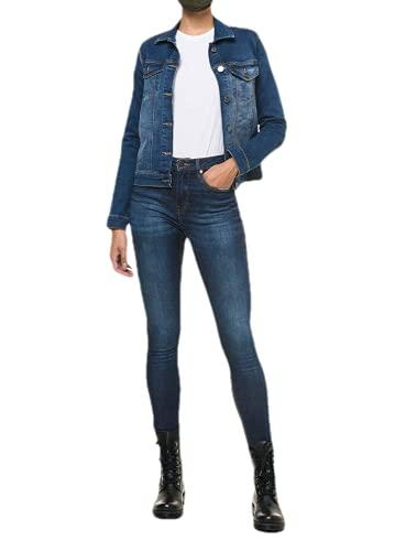 Jaqueta jeans Trucker,Calvin Klein,Feminino,Azul médio,G