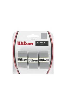 Protetor de cabo de raquete Wilson Pro, prata, pacote com 3