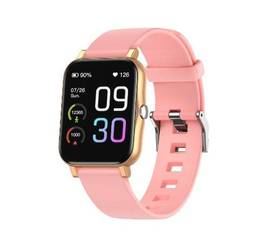 SZAMBIT Competivel para apple huawei xiaomi smartwatch esportes rastreador sono monitor de freqüência cardíaca pulso fitness pulseira relógio inteligente masculino feminino (Rosa)