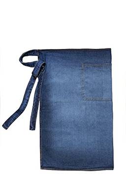 Avental Jeans Meio Corpo, Acervo Panelinha, Azul Jeans