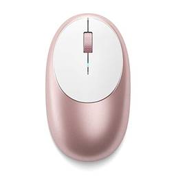 Satechi Mouse de Alumínio sem fio Bluetooth M1 - Com porta USB C. Compatível com MacBook Pro/Air 2022 , Mac Mini, iMac Pro/iMac, iPad Pro 2021 e todos os modelos Mac 2012 e posteriores. Cor Rosé.
