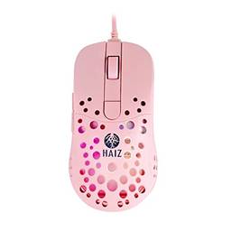 Mouse Gamer Com Fio 3200 Dpi Ergonômico Rosa Haiz HZ-905