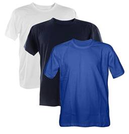 Kit 3 Camisetas PLUS SIZE 100% Algodão (Branco, Marinho, Royal, XGG)