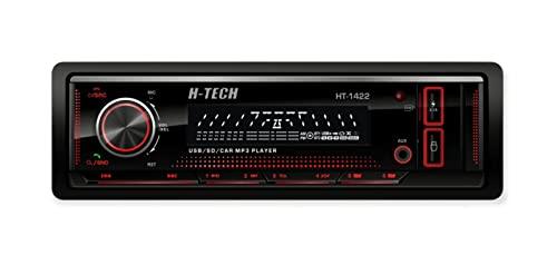 H Tech Aparelho de Som Automotivo Auto Rádio FM HT 1422 com 2 USB Bluetooth Função DSP Corte de frequência Controle Remoto