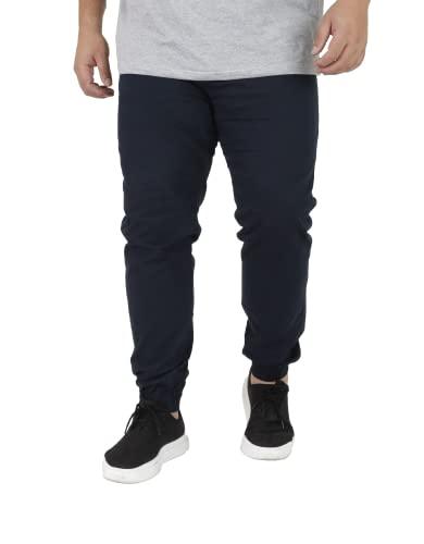 Calça Jogger Masculina Jeans Plus Size (Azul Marinho, G1)
