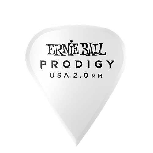 Ernie Ball Palhetas de guitarra White Sharp Prodigy de 2,0 mm (P09341)