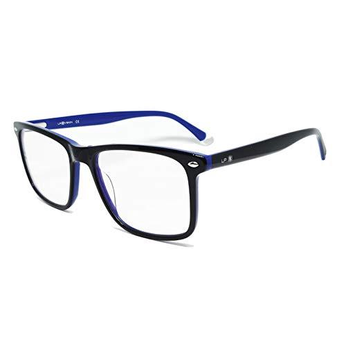Óculos com filtro de luz azul Gamer e Leitura | Computador TV Celular (Homem/Mulher) - LA009 (Azul)