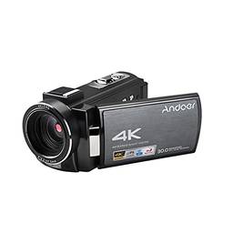 calau HDR-AE8 Câmera de vídeo digital WiFi 4K Filmadora DV Gravador DV 30MP 16X Zoom digital Visão noturna infravermelha 3 polegadas IPS LCD Touchscreen com 2pcs baterias recarregáveis + Lente
