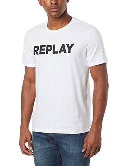 T-Shirt Institucional, Replay, Masculino, Branco M