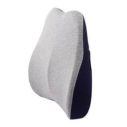 Newmind Almofada de apoio lombar de espuma viscoelástica para cadeira de escritório - azul-marinho
