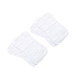 4 peças de panos para bebês Exceart para fraldas, panos de arroto de algodão, toalha de ombro absorvente para bebês recém-nascidos, Branco, 4 PCS