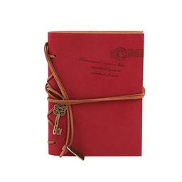 VALICLUD Caderno de couro marrom para diário diário diário de viagem vintage em branco caderno diário capa de poliuretano cordão masculino marrom caderno caderno vermelho