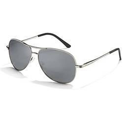 Cyxus Óculos de Sol para Masculino, Aviador Oculos de Sol Homens Lentes Polarizadas Protegem UV para Dirigir Golfe Viajar Quadro Leve (4-Lentes de Prata com Armação de Prata)