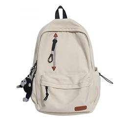 NUTOT Bolsa escolar ao ar livre bolsa jovem bolsa masculina mochila laptop mochila feminina esportes ao ar livre (branco)