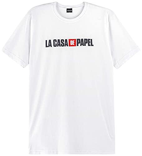 Camiseta Slim La Casa De Papel Unissex Enfim, Branco, Unissex, G