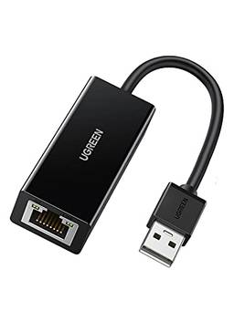 Adaptador de Ethernet USB 2.0 para rede RJ45 Lan da UGREEN para Wii, Wii U, Macbook, Chromebook, Windows 10, 8.1, Mac OS, Surface Pro, Linux ASIX AX88772 Chipset, Preto