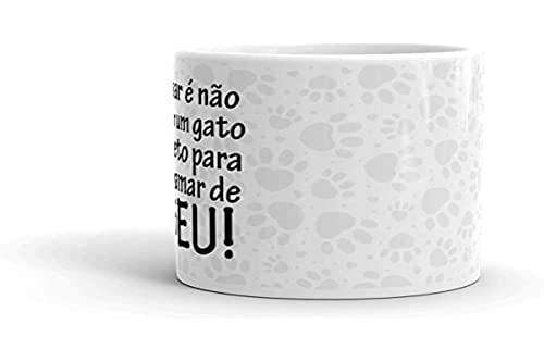 Canequeiro Store Gato Caneca de Porcelana Personalizada, Preto/Branco, 10 x 10 x 10 cm
