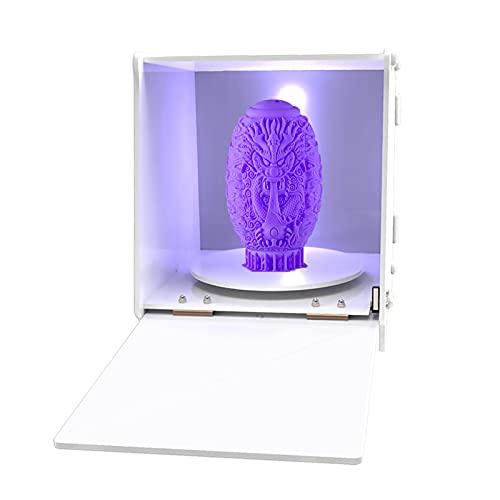 Duotar Caixa De Cura,Caixa de cura de resina UV com mesa giratória giratória de 360 ° Máquina de estação de luz de cura UV de cura uniforme Configuração de tempo de proteção inteligente