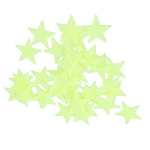 KKcare Glow In The Dark 3D estrelas adesivos de parede 100 unidades adesivo de parede de plástico fluorescente luminoso para crianças quarto de bebê teto do quarto decoração da casa