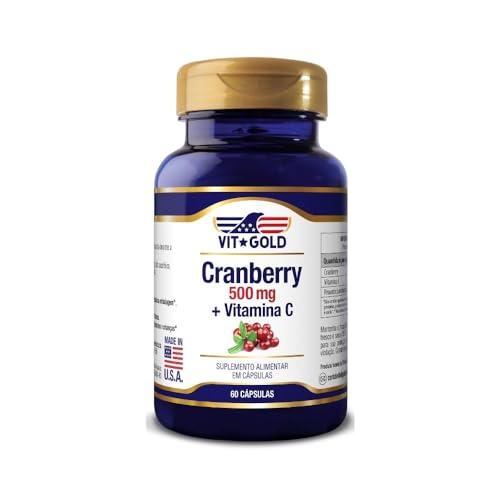 Cranberry 500mg + Vitamina C Vitgold 60 cápsulas