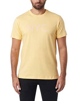 Camiseta básica New Era NEI22TSH012 masculino, Amarelo, P