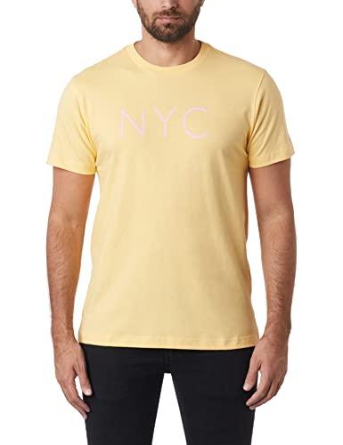Camiseta básica New Era NEI22TSH012 masculino, Amarelo, M
