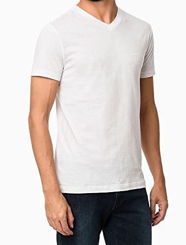 Camiseta slim flamê,Calvin Klein,Branco,Masculino,G