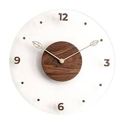 Relógio de parede de madeira, relógio de parede grande sem moldura para