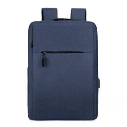 Mochila para laptop de viagem masculina com capacidade expandida Bolsa USB Cargo Post Business Bolsa de nylon à prova d'água, Azul, M
