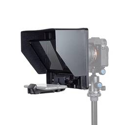 Staright Prompter de teleprompter dobrável TP10 para Smartphone DSLR Camera Tablet com suporte de telefone Controle remoto Anéis de adaptador de lente 8pcs Estojo de transporte para de