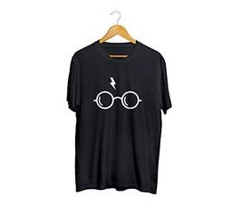Camiseta Camisa óculos Cicatriz Masculina Preto Tamanho:P