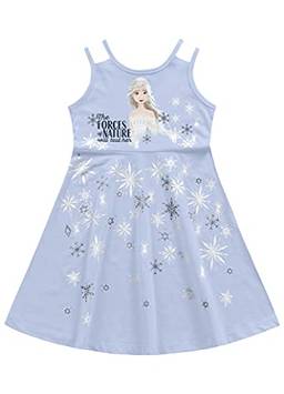 Vestido Frozen, Meninas, Fakini, Azul, 6, Dress2438