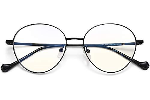 Joopin Azul Luz Filtro Óculos Femininos e Óculos de Filtro Masculino Óculos de Computador Óculos de Jogo Óculos de Luz Azul Filtro Óculos PC Óculos (Preto)