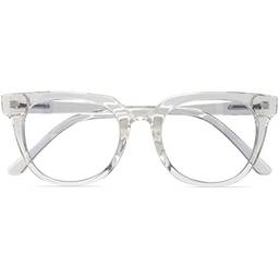 Óculos bloqueio de luz azul clássicos feminino e masculino, Óculos Anti-fadiga Ocular Transparente UV400 para jogos/TV/telefone (transparente)