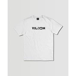 Volcom Camiseta Silk Mc Reply Juv Masculino, M, Branco