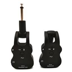 Strachey UHF Sistema de Receptor Transmissor de Áudio Sem Fio Recarregável USB Pick Up para Guitarra Elétrica Baixo Instrumento Musical Acessório