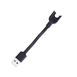 Carregador USB de substituição do cabo de carregamento para Xiaomi Mi Band 3 pulseira inteligente, monitor de freqüência cardíaca Fitness (preto)